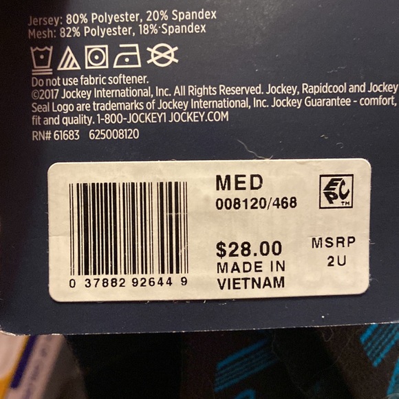 Mens Jockey Boxer Briefs Athletic Rapidcool - M - Picture 7 of 7